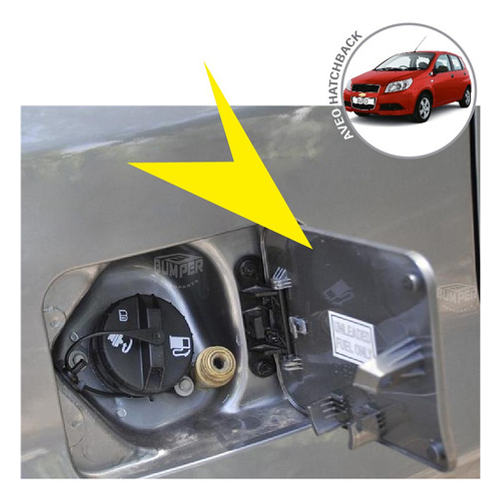 Chevrolet Aveo Hatchback Tapa Combustible Carrocería Beige