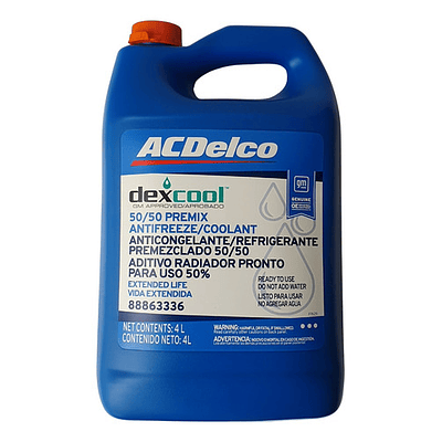 Líquido Refrigerante/anticongelante Acdelco 88863336 Dexcool Naranja En Bidón 4l