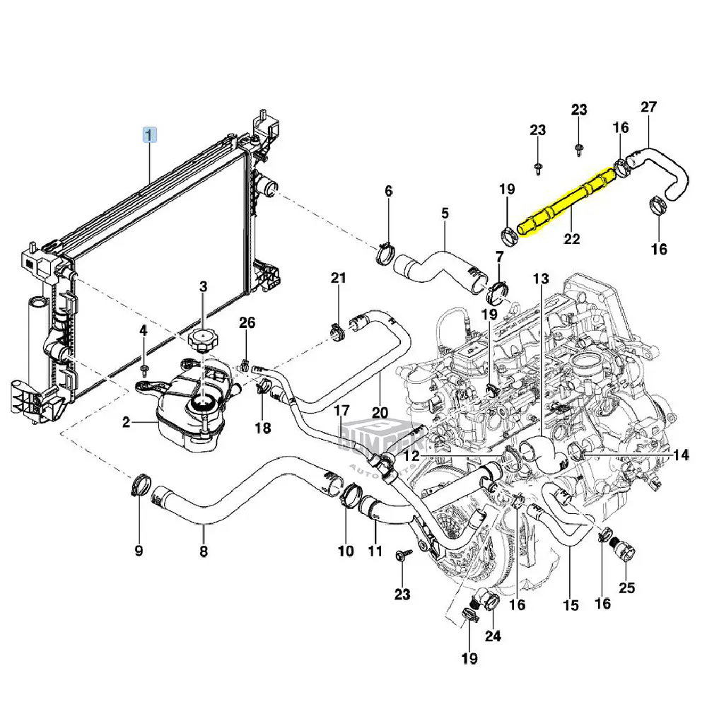 Chevrolet Spin 1.8 L - Tubo Calefacción