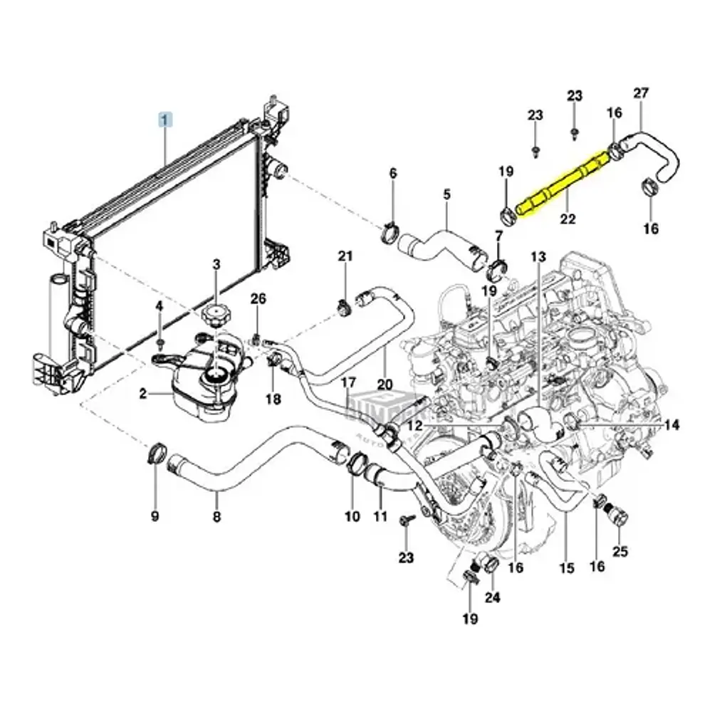 Chevrolet Spin Motor 1.8 L - Tubo Calefacción Original