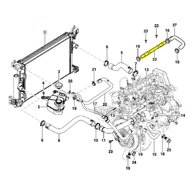 Chevrolet Cobalt Motor 1.8 L - Tubo Calefacción Original