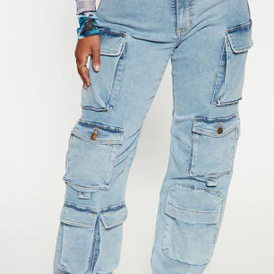 JEANS CARGO AMARRAS FASHION NOVA