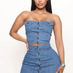 CONJUNTO JEANS FASHION NOVA