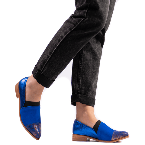 Zapatos casuales Mujer Azul Calzado Cuero Burano