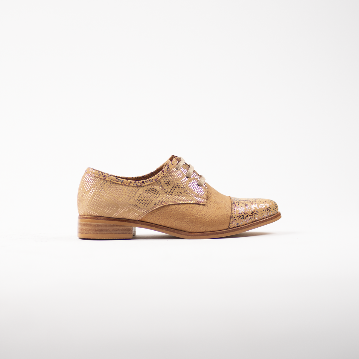 Zapatos Oxford Mujer Miel y Camel Calzado Cuero Burano