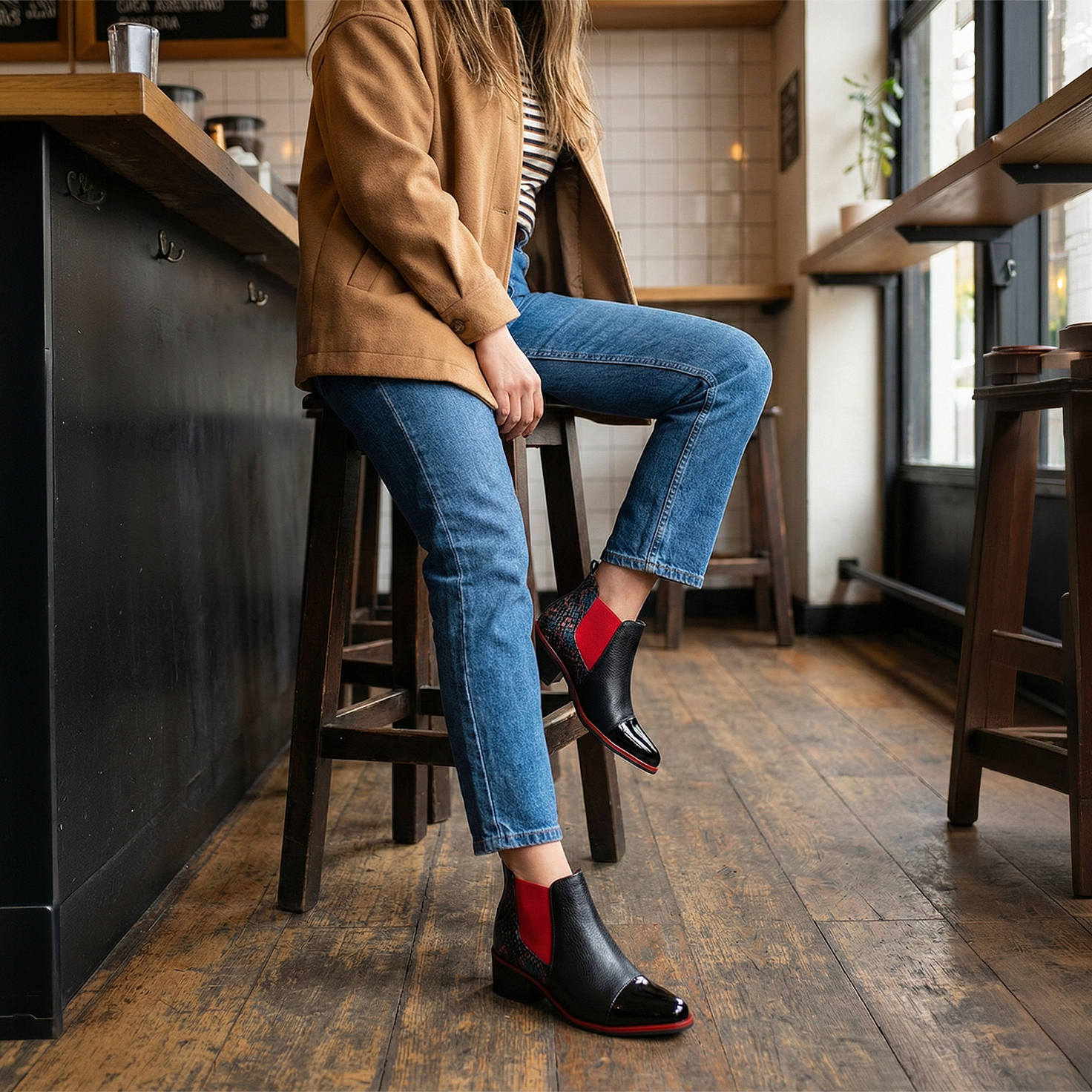 Botines taco bajo<br>