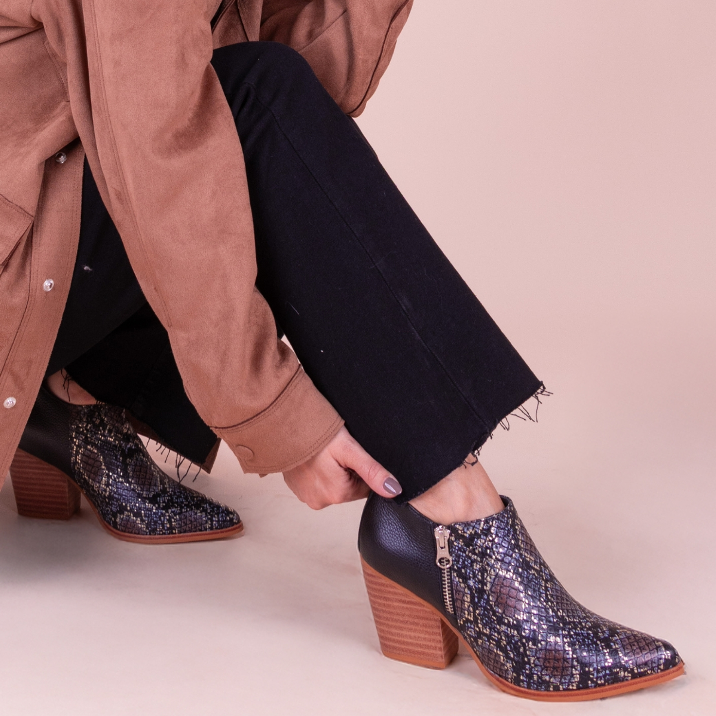 Botines taco alto<br>