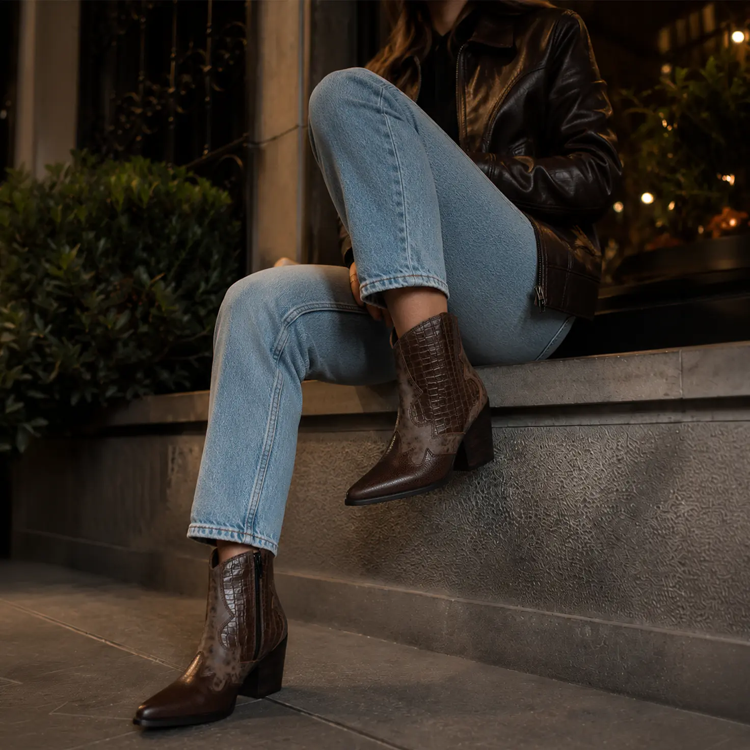 Botines taco alto<br>