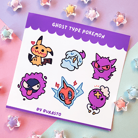Ghost Type Stickers