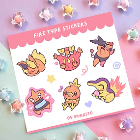 Fire Type Stickers
