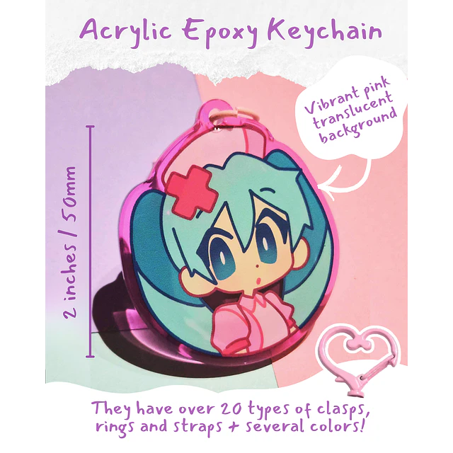 Love Ward Miku Keychain