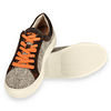 Brown Herringbone Orange Edition Wool Sneakers Just Burel