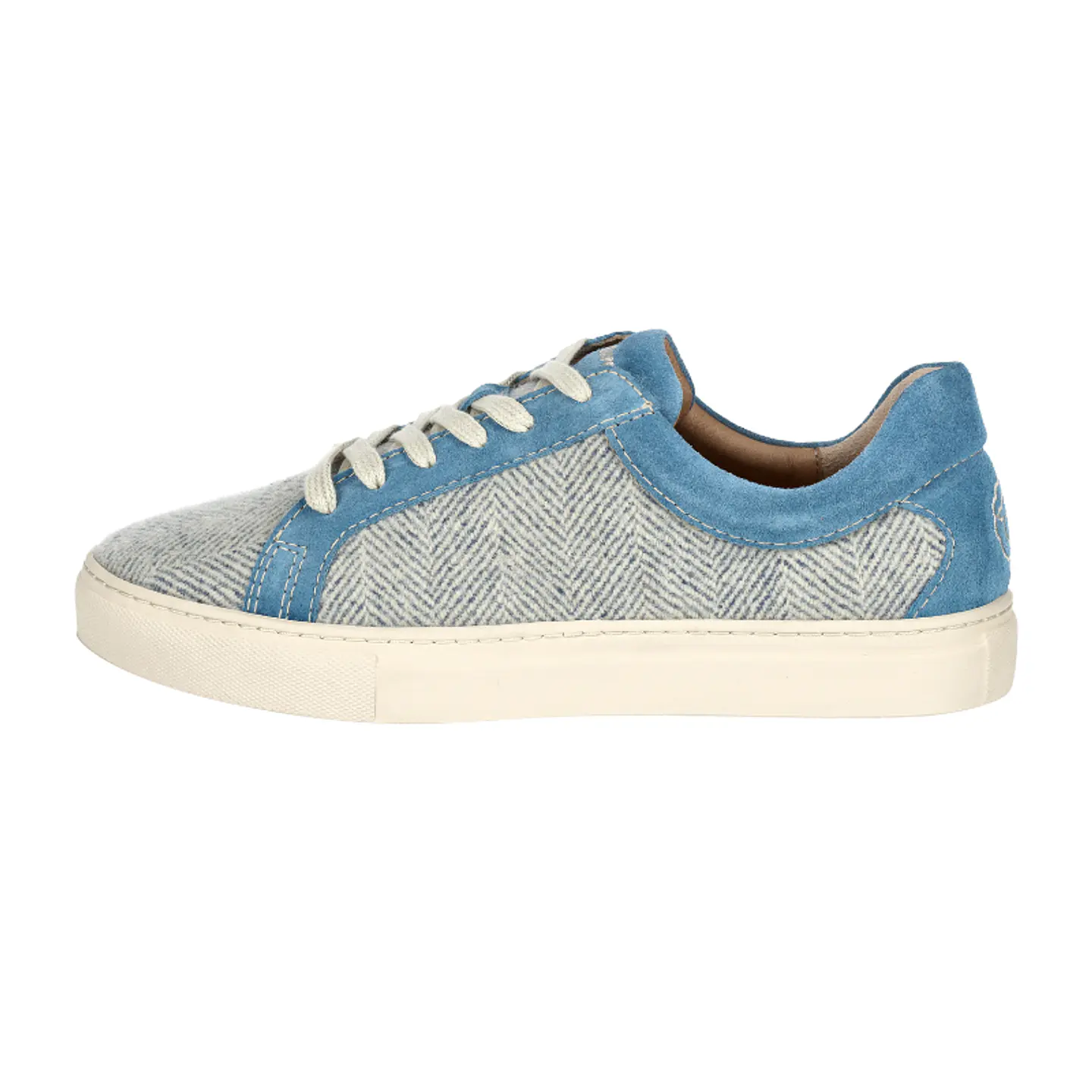 Light Blue Herringbone Wool Sneakers Just Burel 3