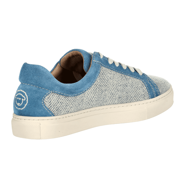 Light Blue Herringbone Wool Sneakers Just Burel