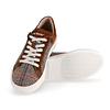 Brown Herringbone Cognac Wool Summer Sneakers - Just Burel