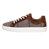 Brown Herringbone Cognac Wool Summer Sneakers - Just Burel