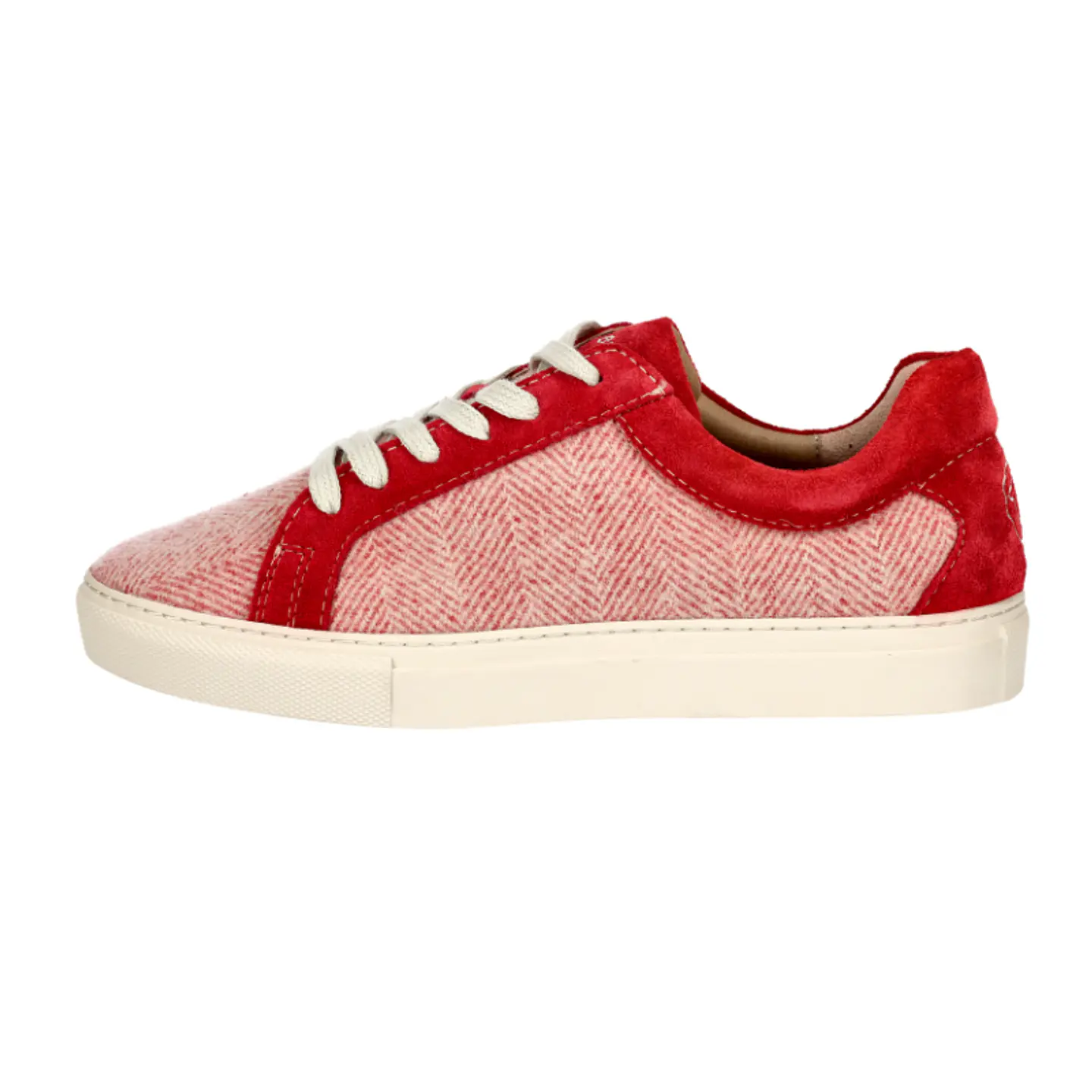 Red Herringbone Wool Sneakers Just Burel  2