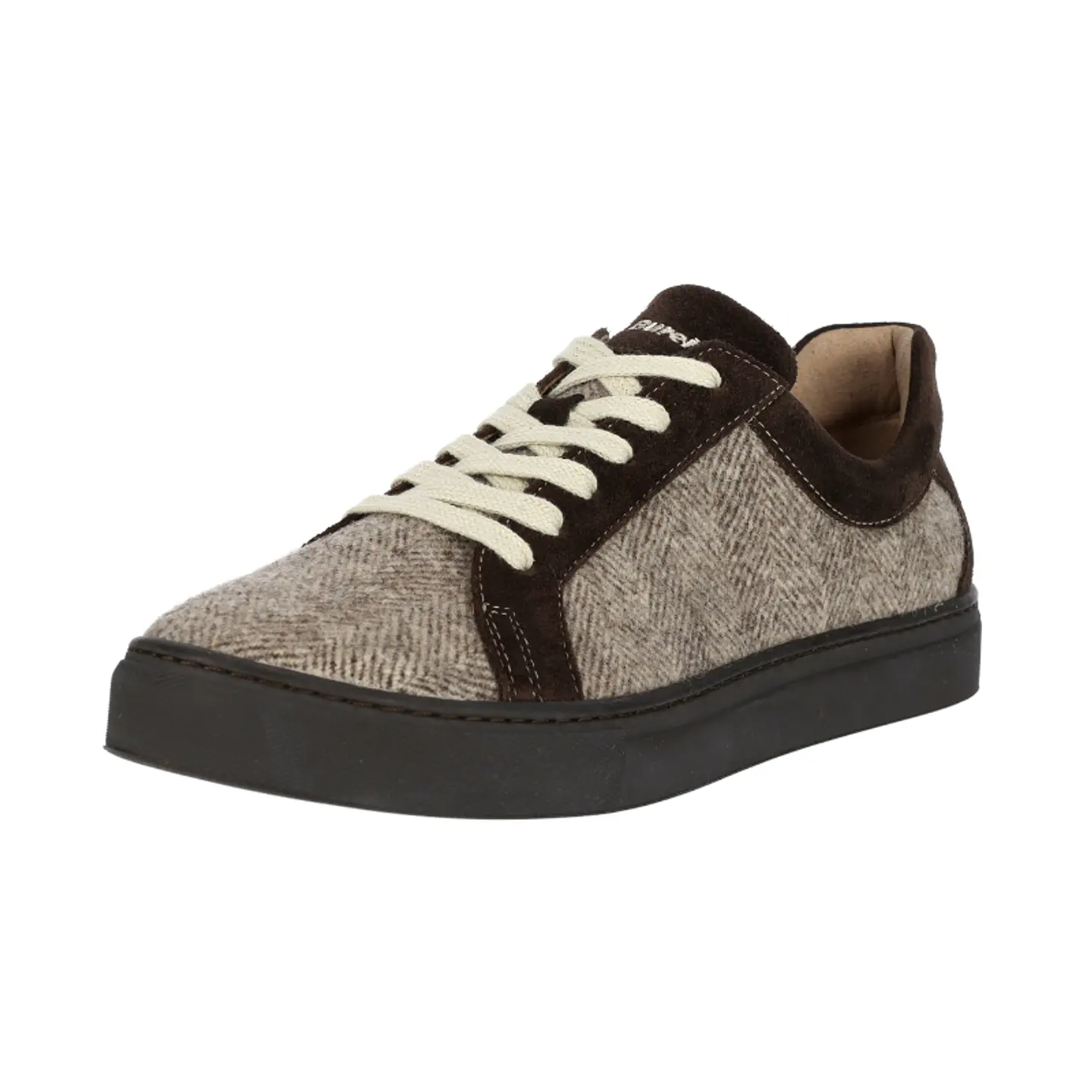 Brown Herringbone SC Wool Sneakers Just Burel 1