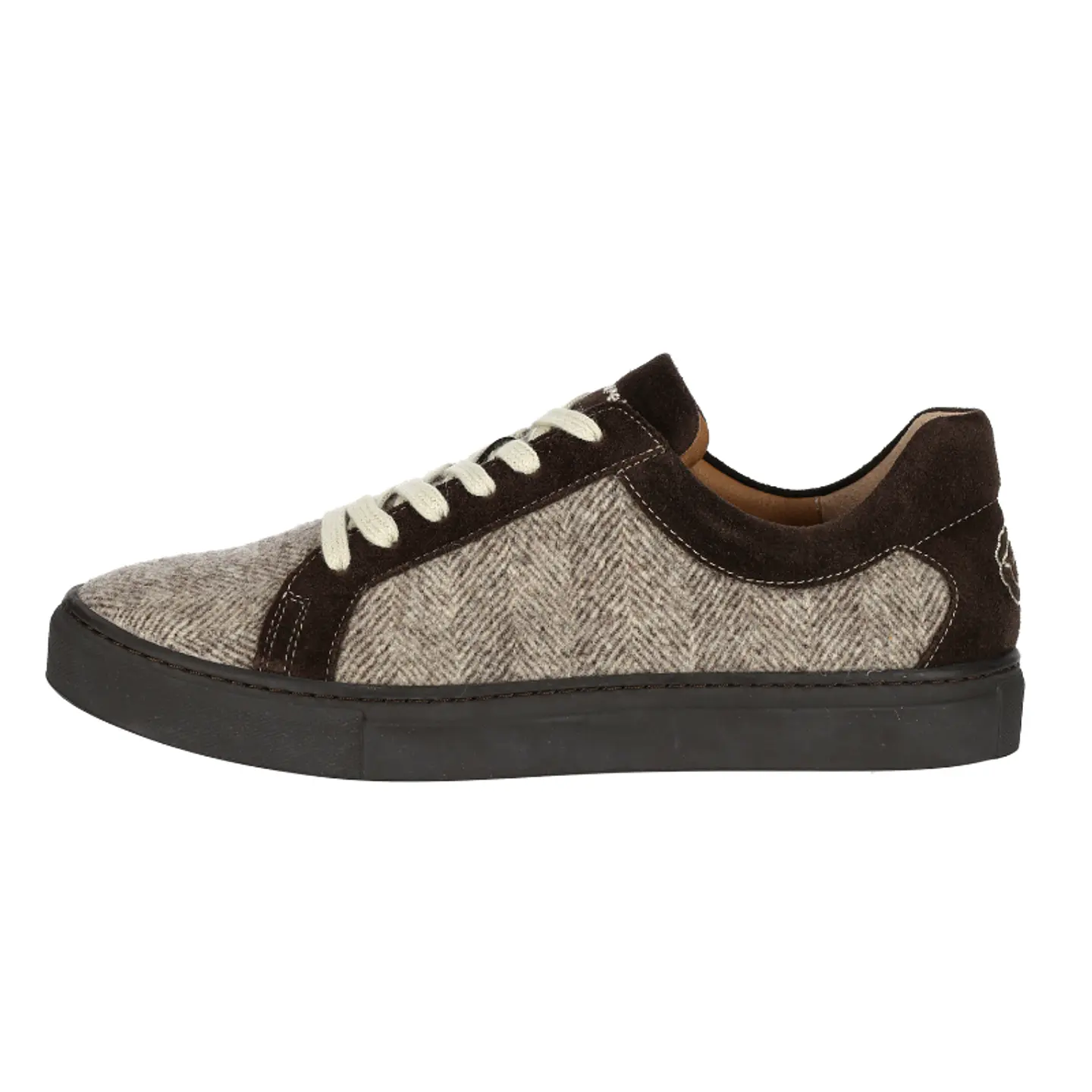 Brown Herringbone SC Wool Sneakers Just Burel 2
