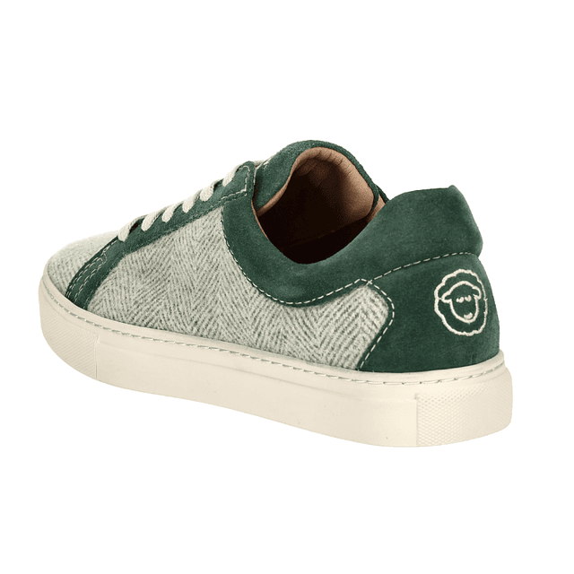 Green Herringbone Wool Sneaker Just Burel