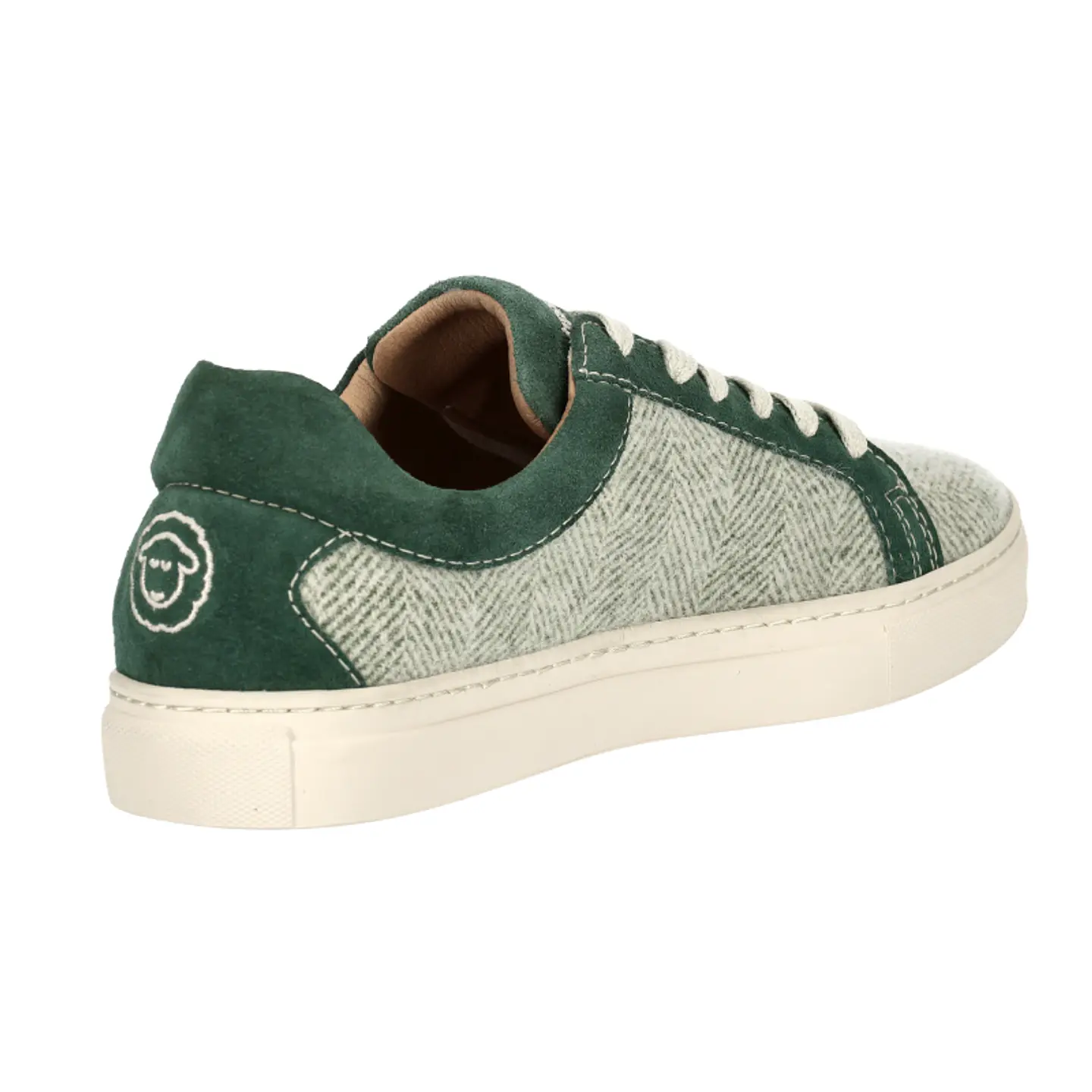 Green Herringbone Wool Sneaker Just Burel 4