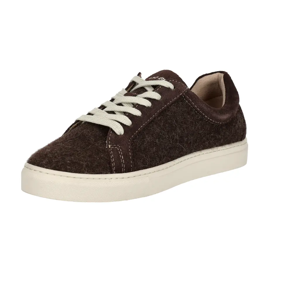 Brown Plain Brown Wool Sneaker Just Burel 1