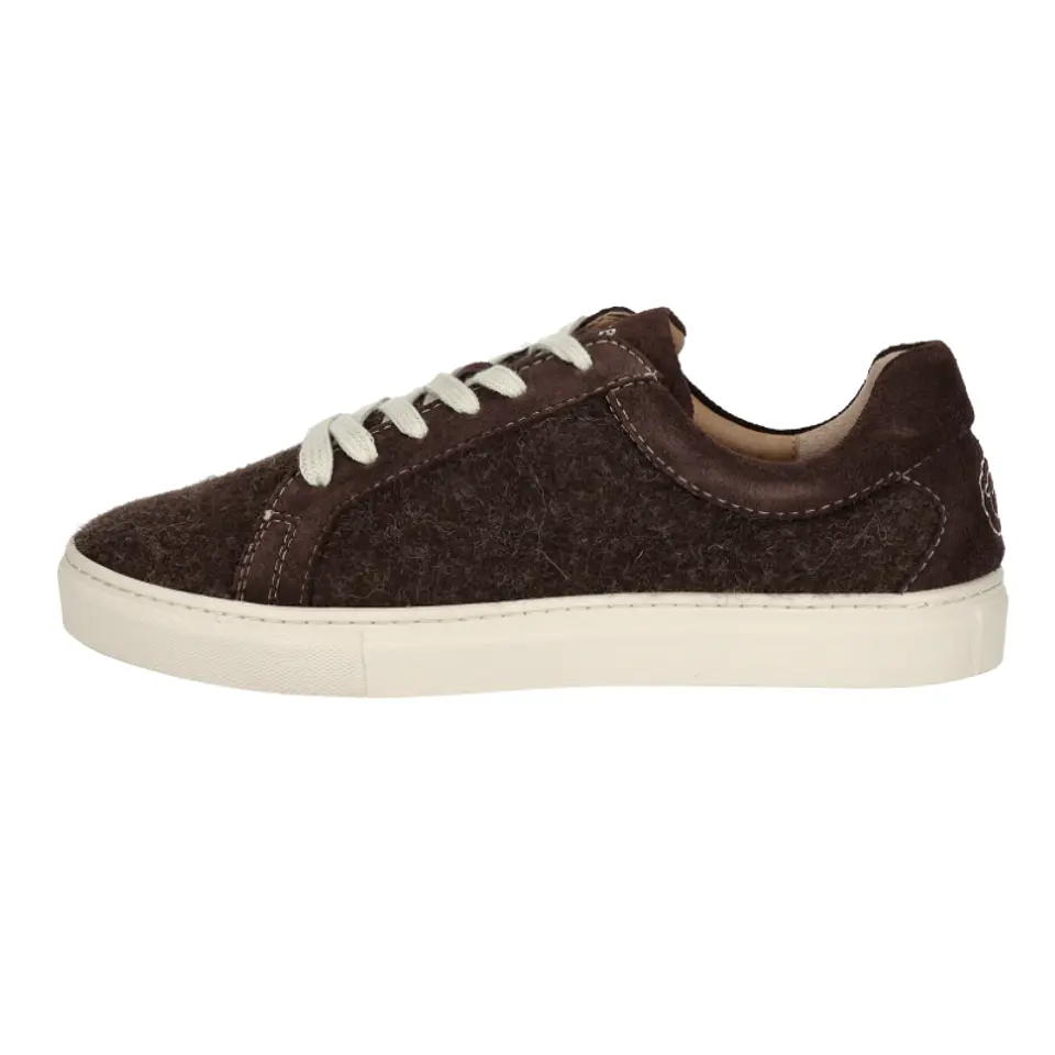 Brown Plain Brown Wool Sneaker Just Burel 2