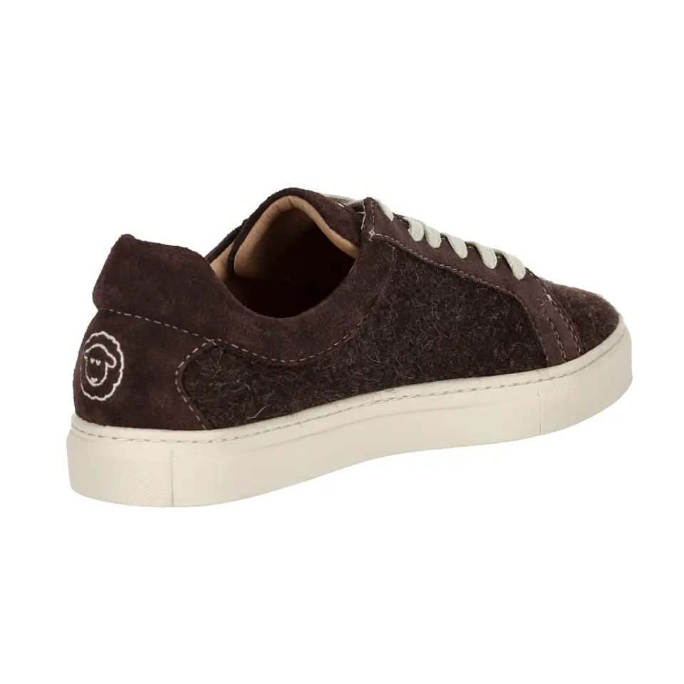Brown Plain Brown Wool Sneaker Just Burel 4