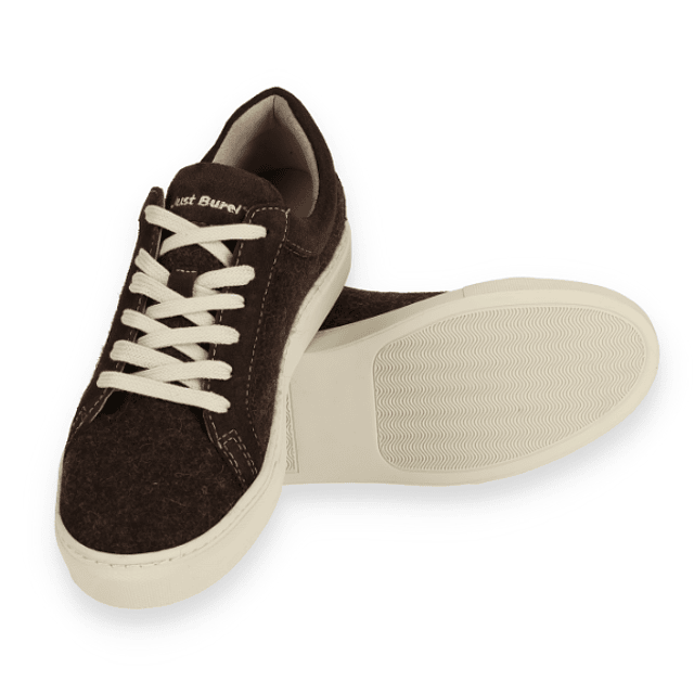 Brown Plain Brown Wool Sneaker Just Burel