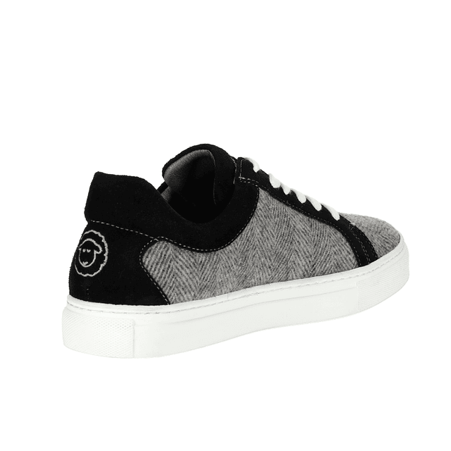 Gray Herringbone SB Wool Sneakers Just Burel