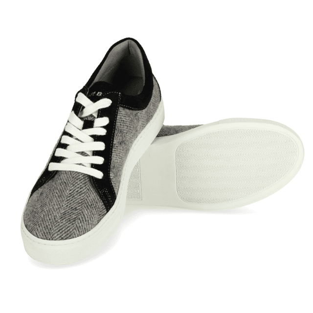 Gray Herringbone SB Wool Sneakers Just Burel