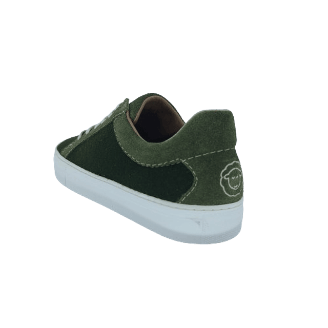 Just Burel Plain Green Wool Sneakers