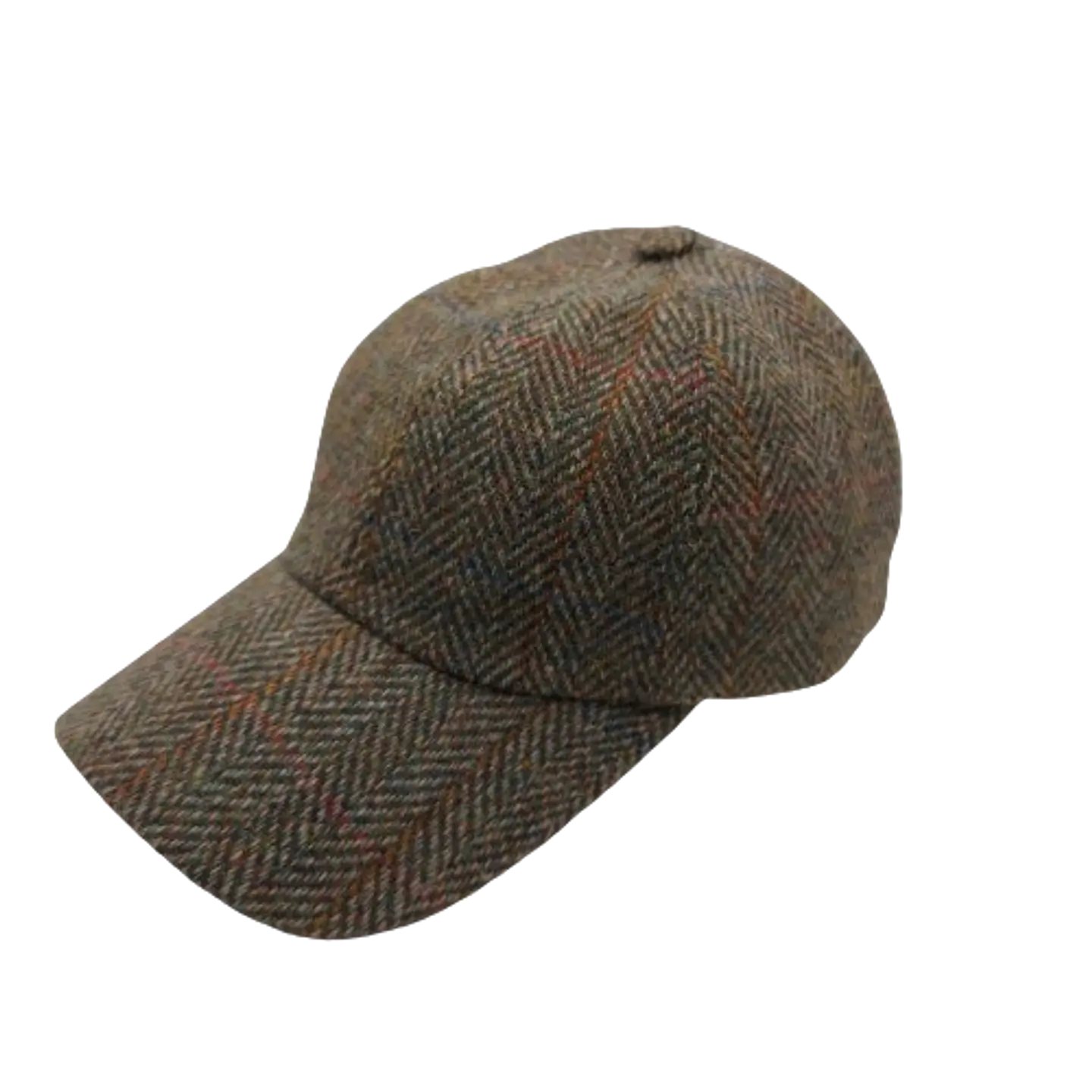 Baseball Cap Herringbone Green Tweed Just Burel  1
