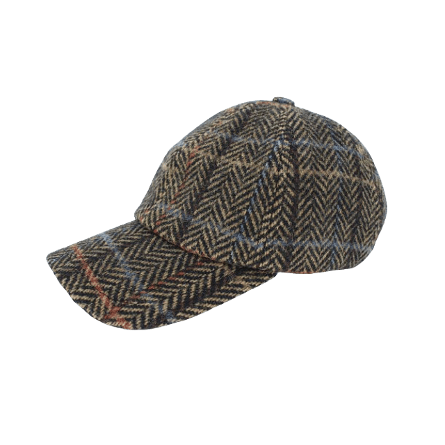 Baseball Cap Herringbone Mix Brown AM Just Burel