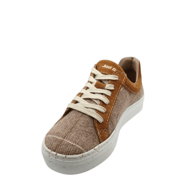 Brown Herringbone Wool Summer Sneakers Just Burel