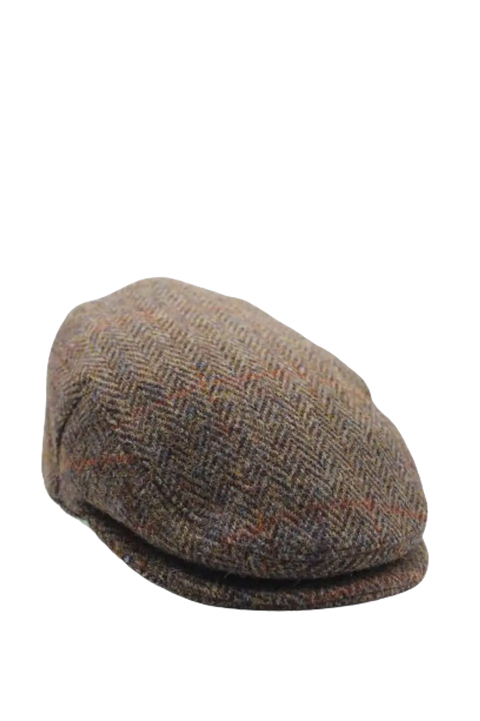 Flat Cap Espinha Castanha Mescla Tweed Just Burel  1