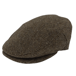 Flat Cap Herringbone Mix Brown R&P Just Burel