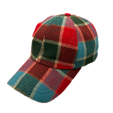 Baseball Cap Xadrez Vermelho Verde & Azul Just Burel
