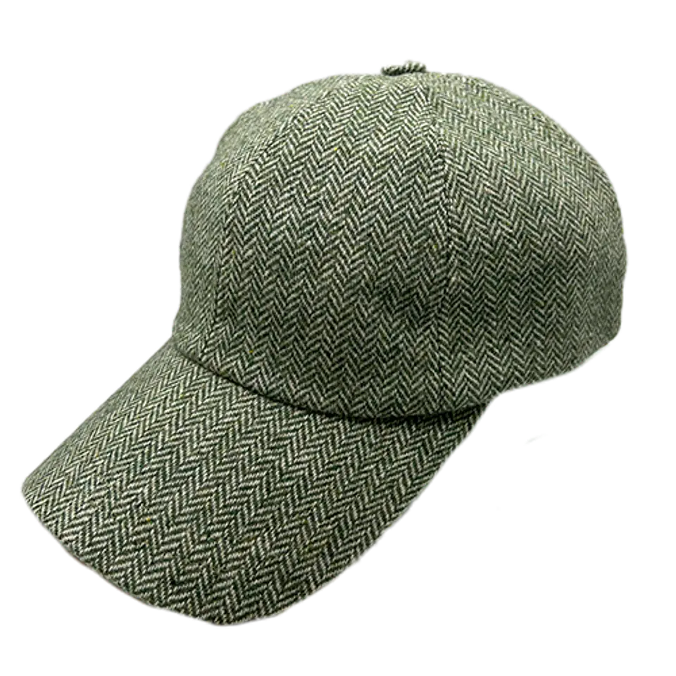 Baseball Cap Herringbone Light Green AM Just Burel 1