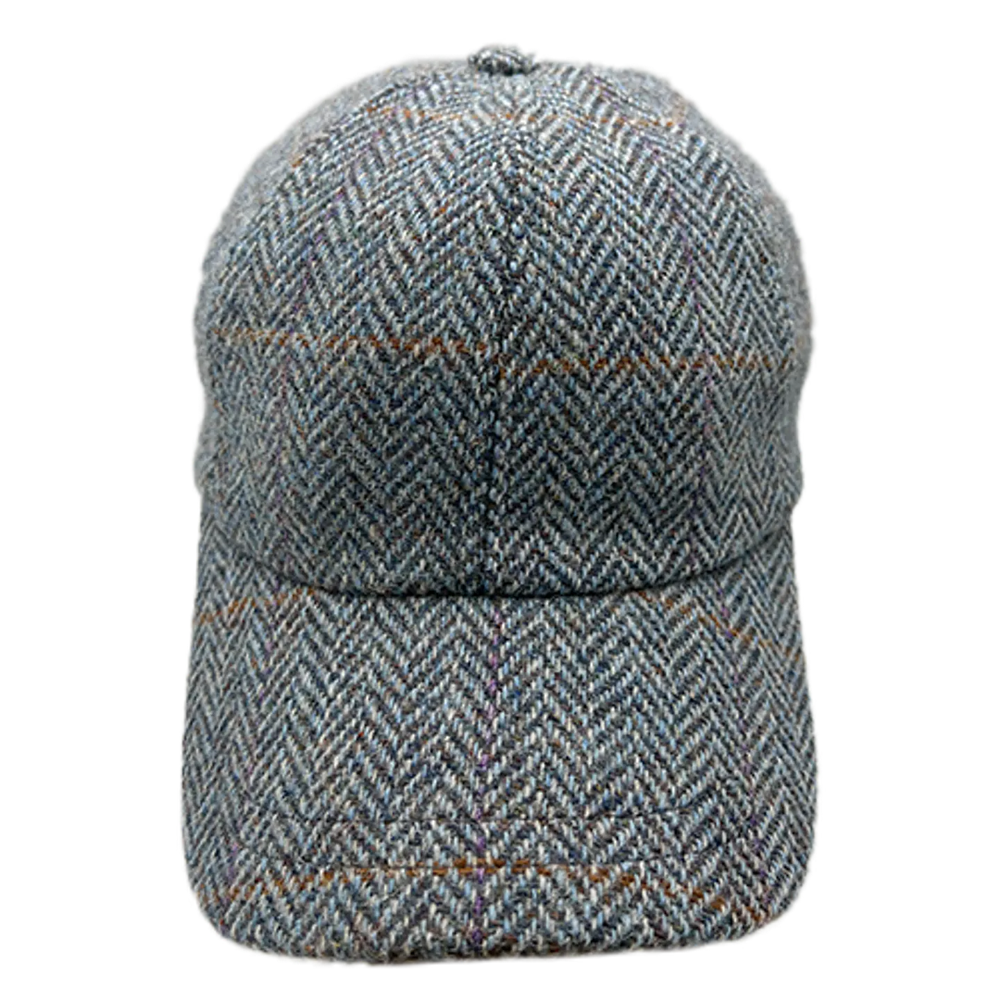 Baseball Cap Herringbone Light Blue Tweed Just Burel 2