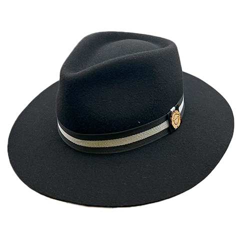 Chapéu Fedora de Feltro de Lã Merino Preto Just Burel