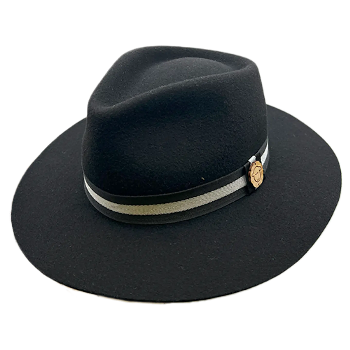Chapéu Fedora de Feltro de Lã Merino Preto | Just Burel 1