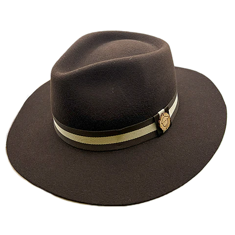 Wool Fedora Hat Dark Brown Just Burel