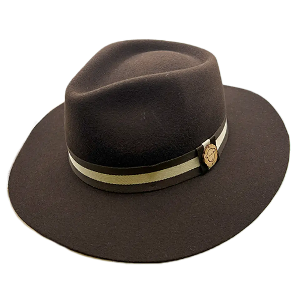 Wool Fedora Hat Dark Brown Just Burel 1