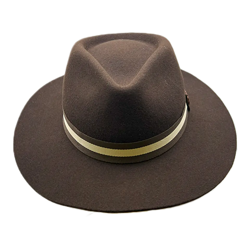 Wool Fedora Hat Dark Brown Just Burel 2