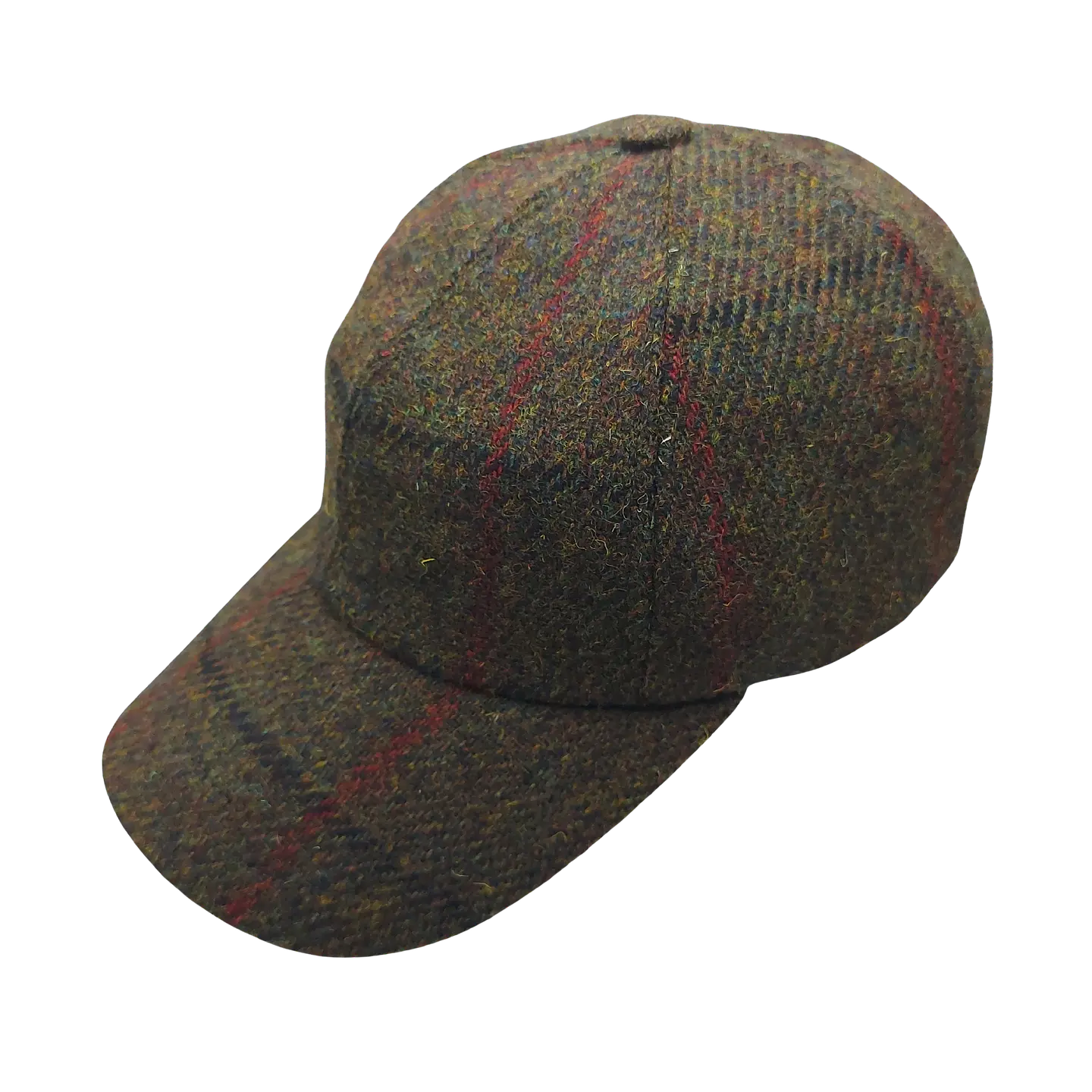 Baseball Cap Verde Escuro Liso Risca Vermelha Just Burel 1
