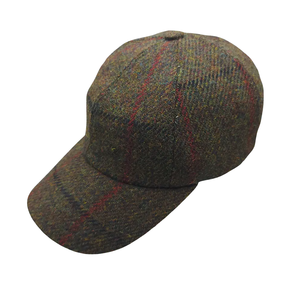 Baseball Cap Verde Escuro Liso Risca Vermelha Just Burel 1