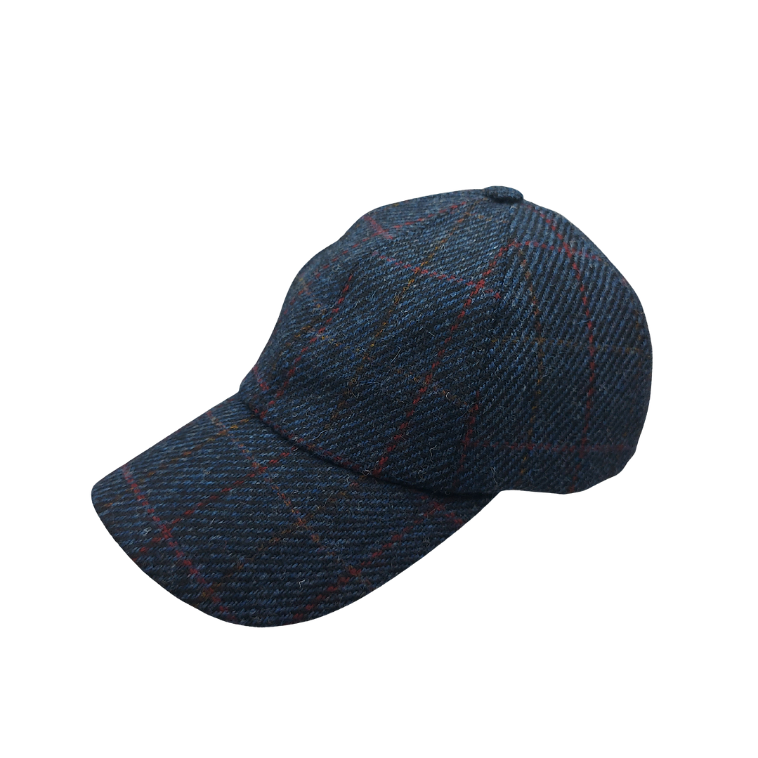 Baseball Cap Dark Blue with Red Stripe Twill Just Burel 1