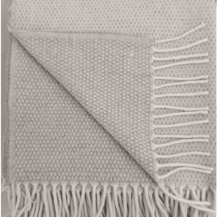 Manta Lã Losangos Beige Just Burel 1