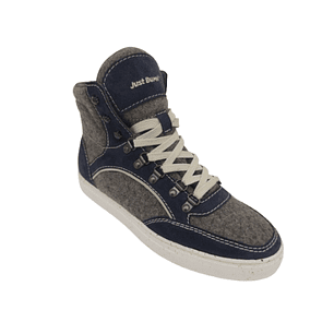 Gray Navy Blue Wool Boots Just Burel